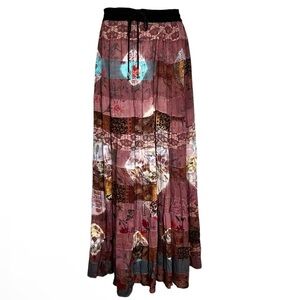 VINI Women's Gypsy Boho Multi Colored SKIRT Free Size